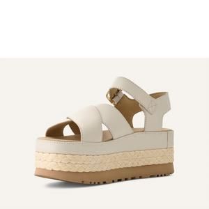 NEW UGG women's aubrey ankle strap jasmine in white